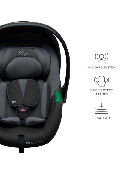 KCMINPR2GRY0000,Scoica Auto I-size, 40-87 Cm, Kinderkraft Mink Pro2, Grey