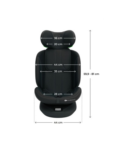 KCIGRO02BLKPL00,Scaun Auto Kinderkraft I-grow 2 I-size 40-150 Cm, Black