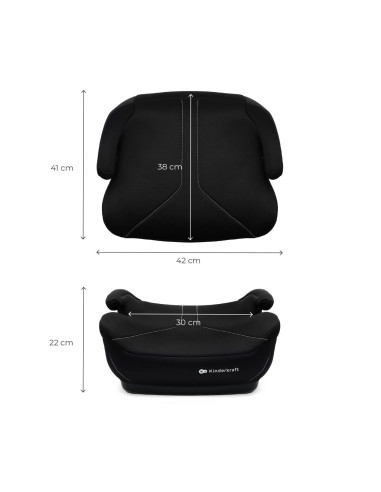 KCIBOO02BLK0000,Inaltator Auto Kinderkraft Boost 2, I-size 125-150 Cm, Black