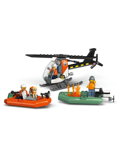 LEGO-60504,Lego City Barca De Salvare Si Elicopter Ale Pazei De Coasta 60504