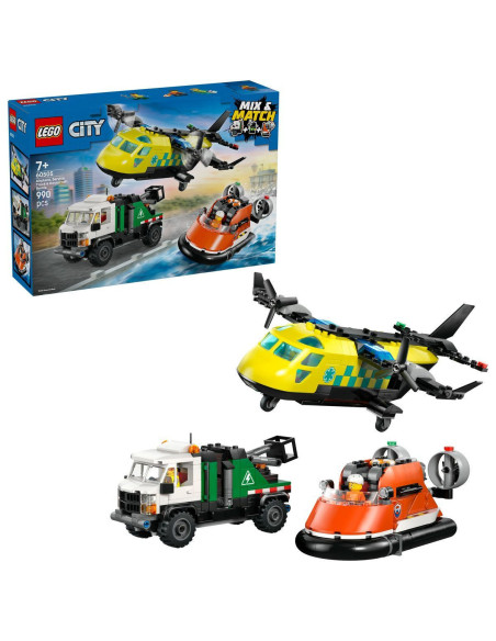 LEGO-60505,Lego City Avion Autospeciala De Service Si Aeroglisor In Versiuni Adaptate 60505