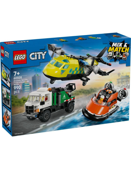 LEGO-60505,Lego City Avion Autospeciala De Service Si Aeroglisor In Versiuni Adaptate 60505
