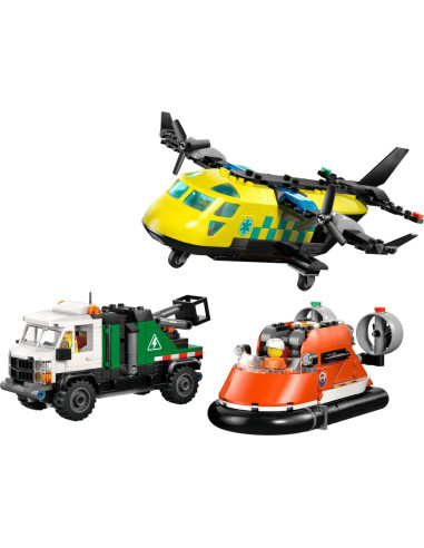 LEGO-60505,Lego City Avion Autospeciala De Service Si Aeroglisor In Versiuni Adaptate 60505