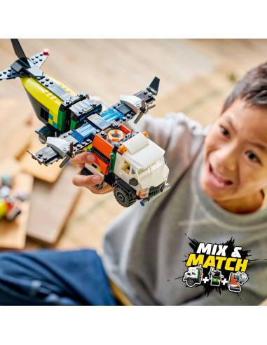 LEGO-60505,Lego City Avion Autospeciala De Service Si Aeroglisor In Versiuni Adaptate 60505