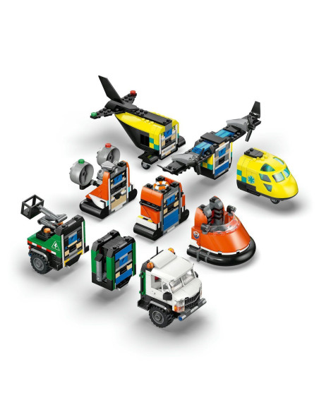 LEGO-60505,Lego City Avion Autospeciala De Service Si Aeroglisor In Versiuni Adaptate 60505