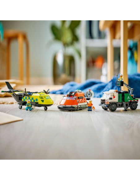 LEGO-60505,Lego City Avion Autospeciala De Service Si Aeroglisor In Versiuni Adaptate 60505