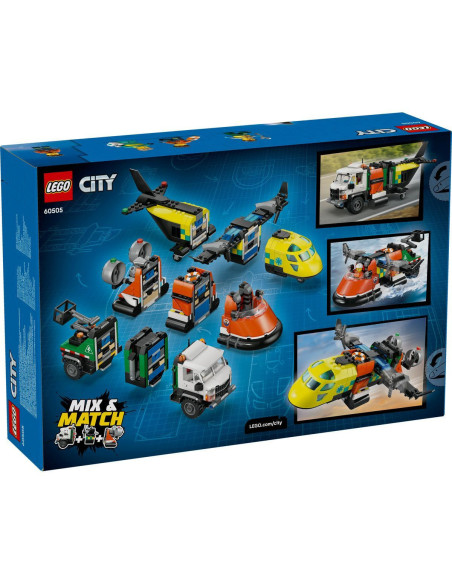 LEGO-60505,Lego City Avion Autospeciala De Service Si Aeroglisor In Versiuni Adaptate 60505