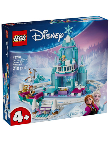 LEGO-43281,Lego Disney Frozen Aventura Cu Sania Pe Sine La Castelul De Gheata Al Elsei 43281