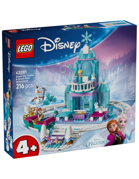 LEGO-43281,Lego Disney Frozen Aventura Cu Sania Pe Sine La Castelul De Gheata Al Elsei 43281