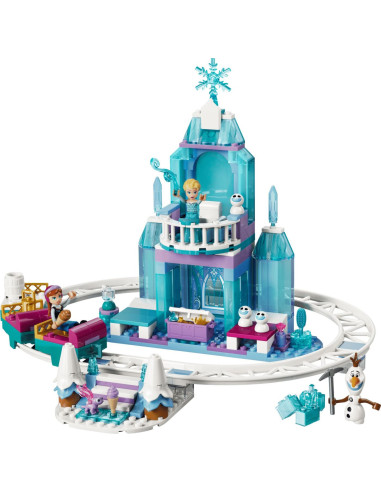 LEGO-43281,Lego Disney Frozen Aventura Cu Sania Pe Sine La Castelul De Gheata Al Elsei 43281