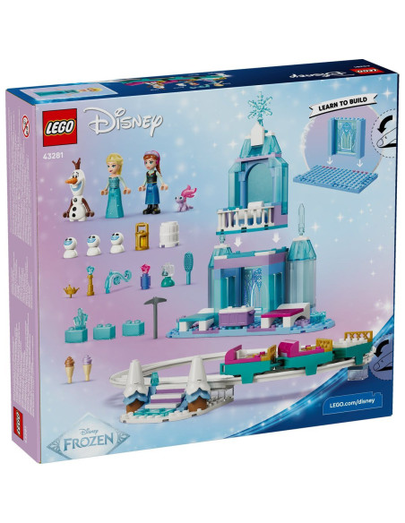 LEGO-43281,Lego Disney Frozen Aventura Cu Sania Pe Sine La Castelul De Gheata Al Elsei 43281