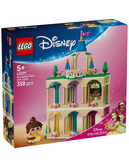 LEGO-43291,Lego Disney Princess Miniprintesele Belle Si Tiana La Castel 43291