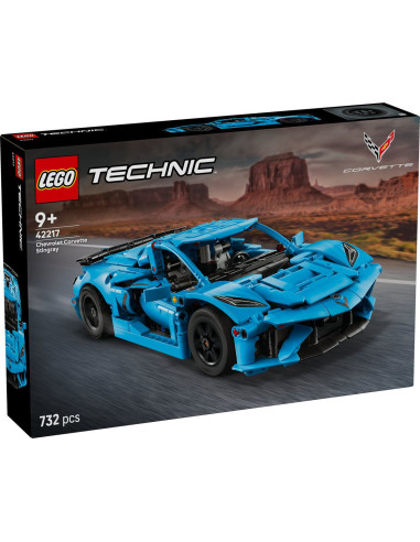 LEGO-42217,Lego Technic Chevrolet Corvette Stingray Albastru 42217