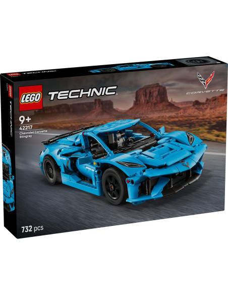 LEGO-42217,Lego Technic Chevrolet Corvette Stingray Albastru 42217