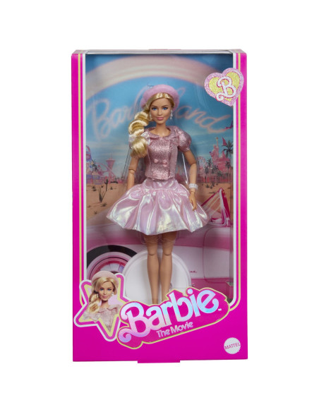 MTJBJ53,Barbie The Movie Papusa Barbie Cu Rochie Roz