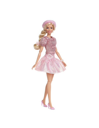 MTJBJ53,Barbie The Movie Papusa Barbie Cu Rochie Roz