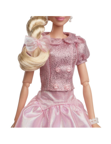 MTJBJ53,Barbie The Movie Papusa Barbie Cu Rochie Roz