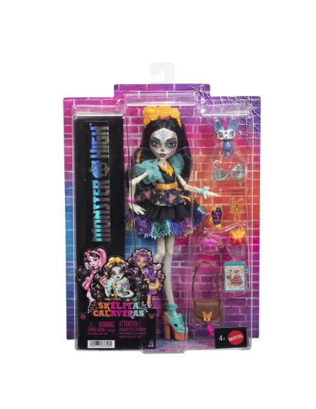 MTJHK34,Monster High Papusa Skelita Calaveras Cu Accesorii