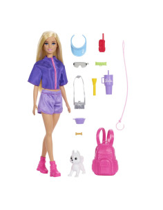 MTJJV59,Barbie Family And Friends Set Papusa Barbie Malibu Si Accesorii Aventuri In Aer Liber 2