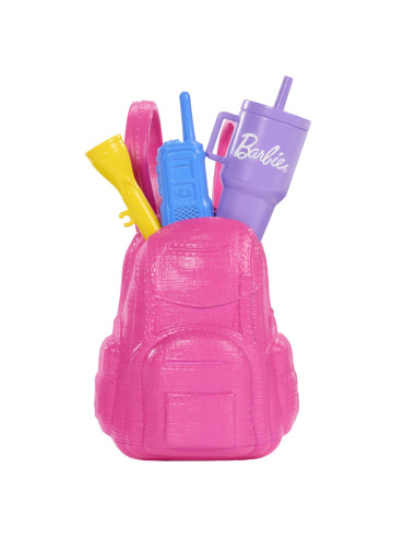 MTJJV59,Barbie Family And Friends Set Papusa Barbie Malibu Si Accesorii Aventuri In Aer Liber