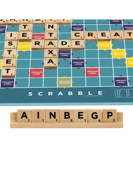 MTJLJ65,Joc Scrabble 2 In 1 Din Lemn In Limba Romana