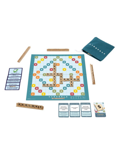 MTJLJ65,Joc Scrabble 2 In 1 Din Lemn In Limba Romana