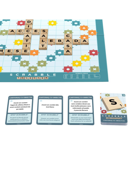 MTJLJ65,Joc Scrabble 2 In 1 Din Lemn In Limba Romana