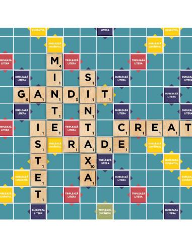 MTJLJ65,Joc Scrabble 2 In 1 Din Lemn In Limba Romana