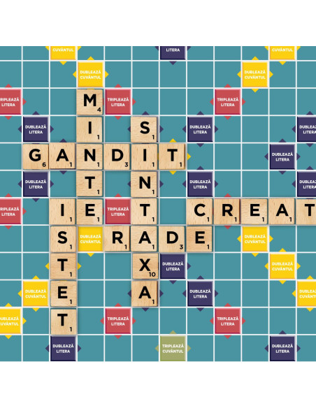 MTJLJ65,Joc Scrabble 2 In 1 Din Lemn In Limba Romana
