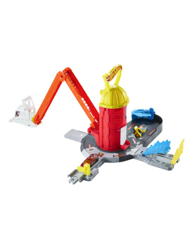 MTJHL95,Hot Wheels City Set De Joaca Super Statie De Pompieri Cu Masinuta Inclusa