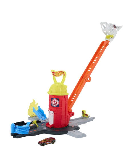MTJHL95,Hot Wheels City Set De Joaca Super Statie De Pompieri Cu Masinuta Inclusa