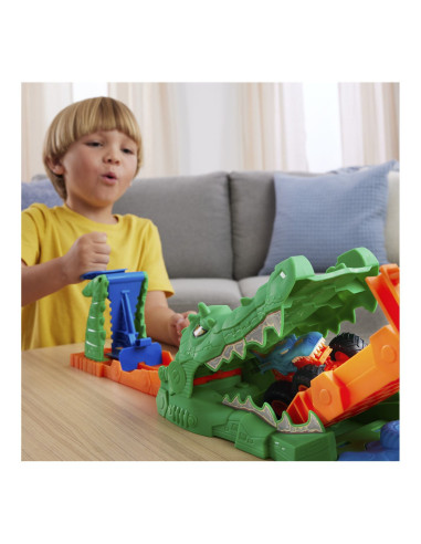 MTJJN45,Hot Wheels Monster Truck Set De Joaca Provocarea Crocodilului Cu Masinuta Mega Wrex