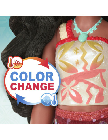 MTJFF09,Disney Vaiana 2 Color Change Set Papusa Vaiana Innot Cu Accesorii