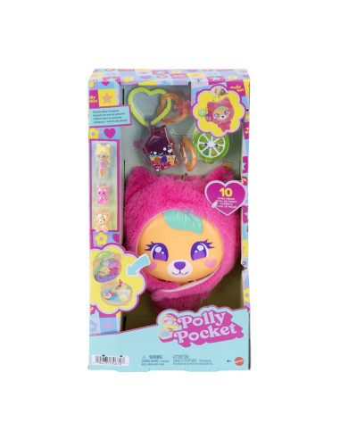 MTJKC79,Polly Pocket Set Gentuta Animalut Ursulet Roz Cu Accesorii