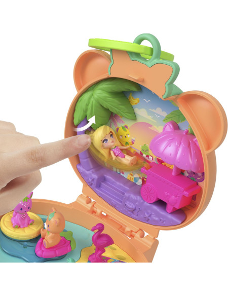 MTJKC79,Polly Pocket Set Gentuta Animalut Ursulet Roz Cu Accesorii