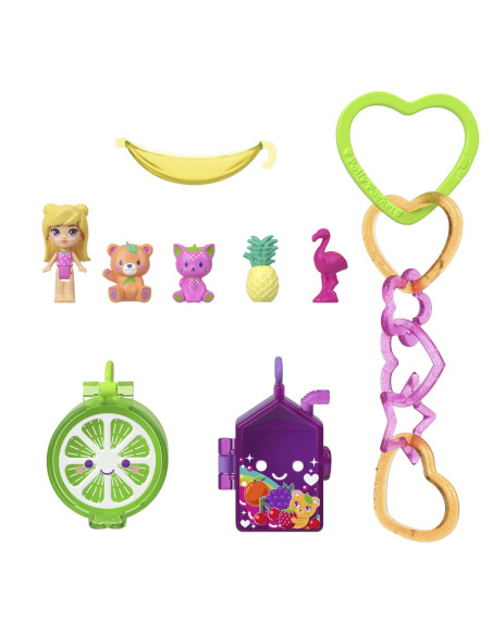 MTJKC79,Polly Pocket Set Gentuta Animalut Ursulet Roz Cu Accesorii