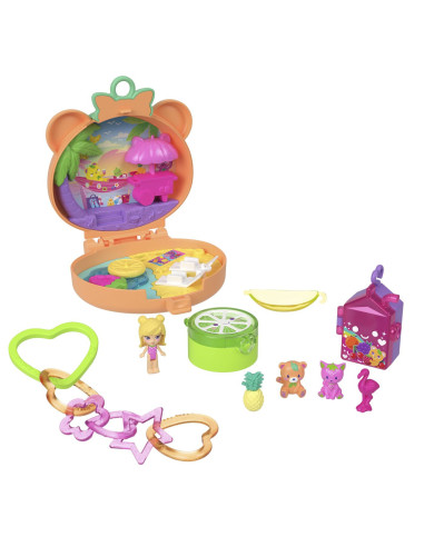 MTJKC79,Polly Pocket Set Gentuta Animalut Ursulet Roz Cu Accesorii