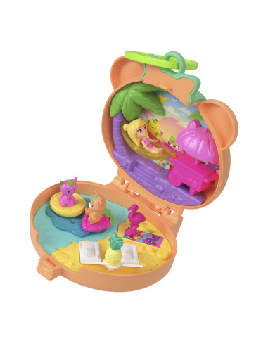 MTJKC79,Polly Pocket Set Gentuta Animalut Ursulet Roz Cu Accesorii