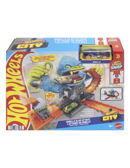 MTHDR29_JHL92,Hot Wheels City Pista Inamicilor Atacul Gorilei