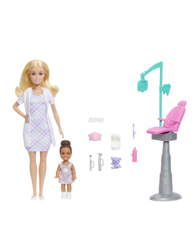 MTJCR71_JMK14,Barbie Set De Joaca Papusa Barbie Blonda Face Cariera Dentist