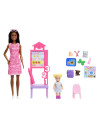 MTJCR71_JMK17,Barbie Set De Joaca Papusa Barbie Bruneta Mulatra Face Cariera Profesoara