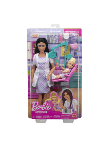 MTJCR71_JMK15,Barbie Set De Joaca Papusa Barbie Bruneta Face Cariera Dentist