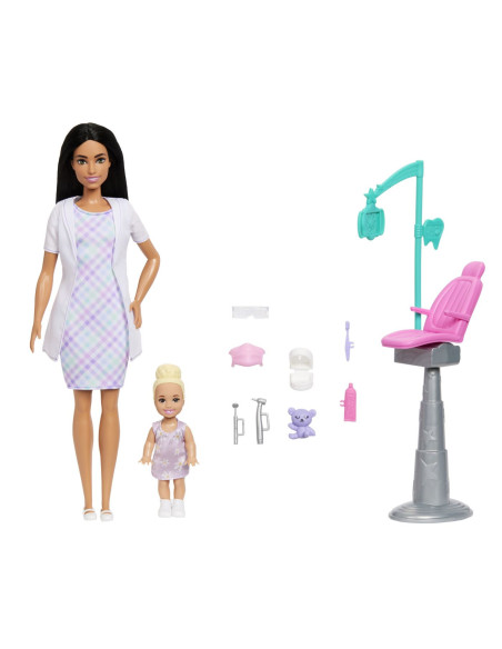 MTJCR71_JMK15,Barbie Set De Joaca Papusa Barbie Bruneta Face Cariera Dentist