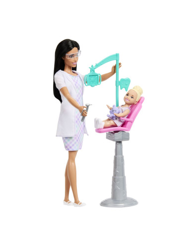 MTJCR71_JMK15,Barbie Set De Joaca Papusa Barbie Bruneta Face Cariera Dentist