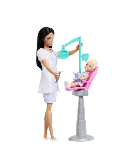 MTJCR71_JMK15,Barbie Set De Joaca Papusa Barbie Bruneta Face Cariera Dentist