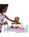 MTJCR71_JMK13,Barbie Set De Joaca Papusa Barbie Bruneta Face Cariera Medic Pediatru