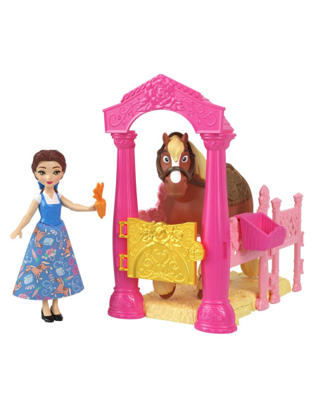 MTJHH06_JHH09,Disney Princess Set De Joaca Grajdul Regal Al Lui Belle Papusa Si Accesorii