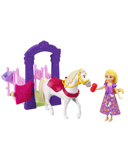 MTJHH06_JHH07,Disney Princess Set De Joaca Grajdul Regal Al Lui Rapunzel Papusa Si Accesorii