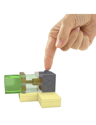 MTJKK00_JKK01,Minecraft Redstone Charged Set Capcana Cu Piston Lipicios Figurina Cu Accesorii
