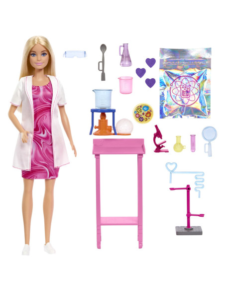 MTJCR70,Barbie Set De Joaca Papusa Barbie Face Cariera Om De Stiinta